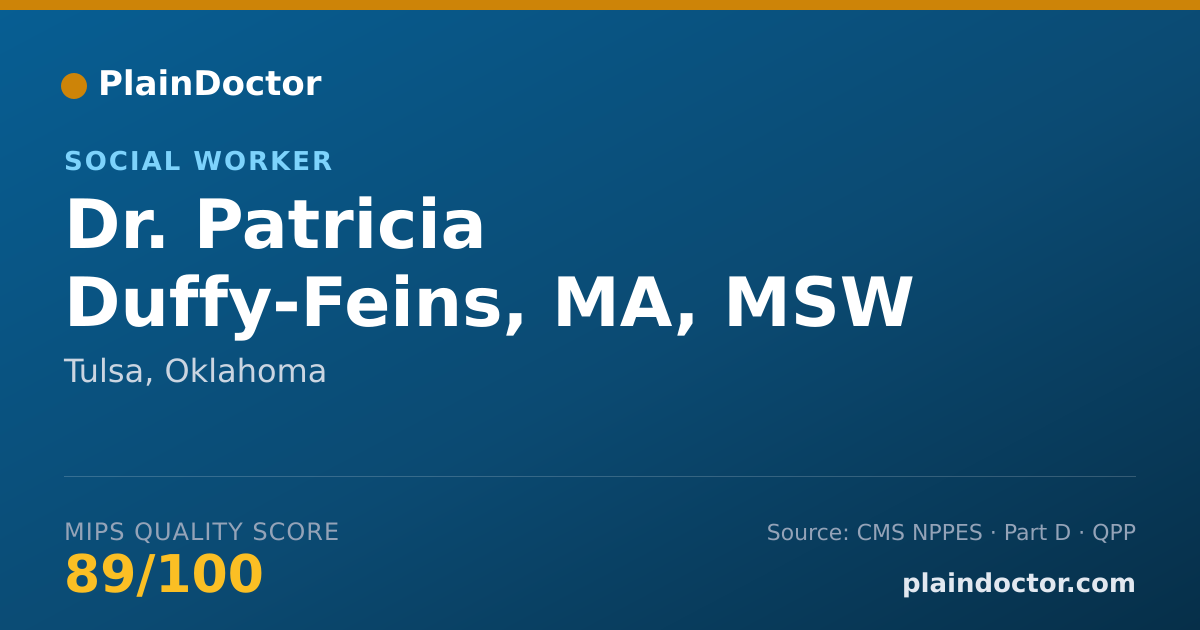Shareable card for Patricia Duffy-Feins, MA, MSW - Social Worker, Tulsa, OK