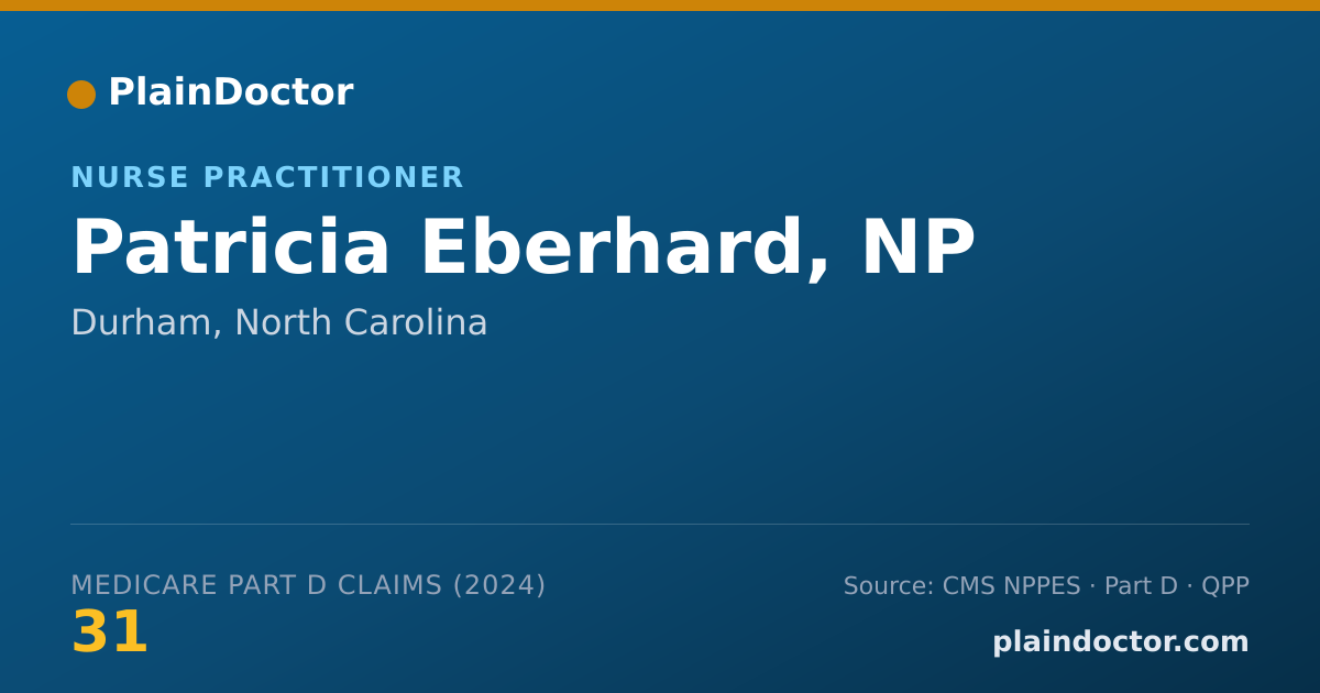 Shareable card for Patricia Eberhard, NP - Nurse Practitioner, Durham, NC