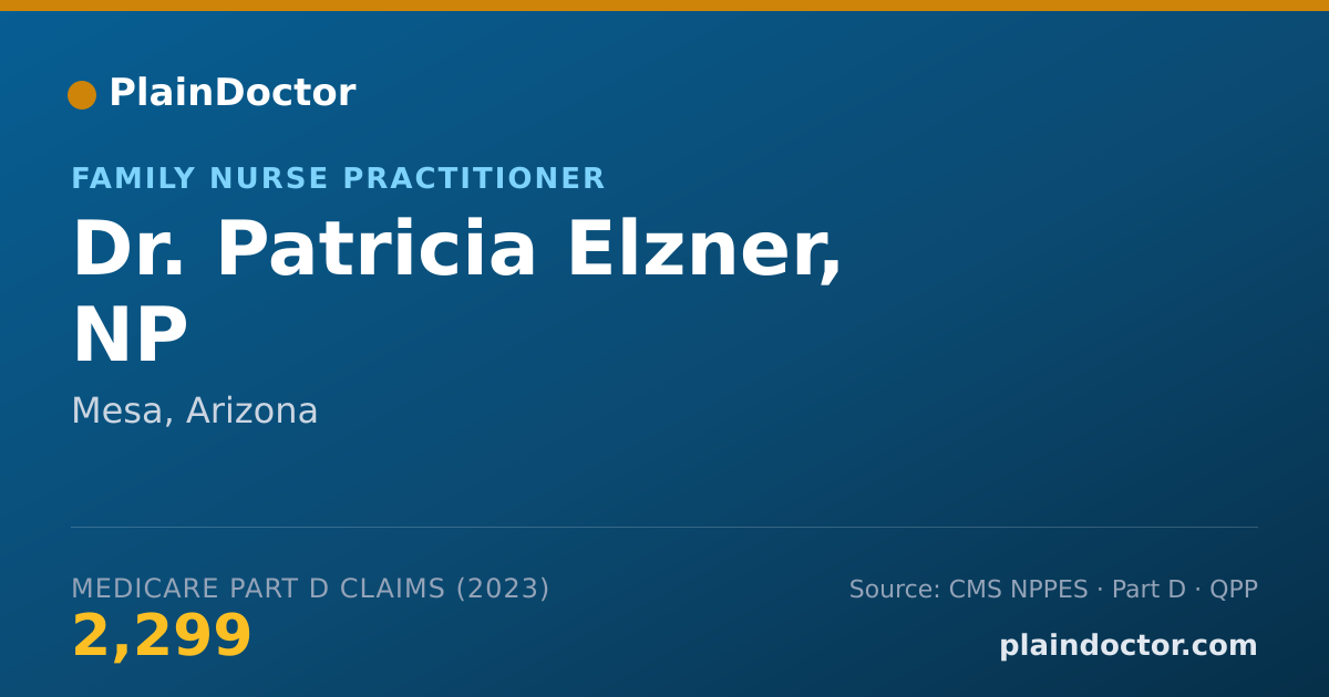 Shareable card for Patricia Elzner, NP - Family Nurse Practitioner, Mesa, AZ