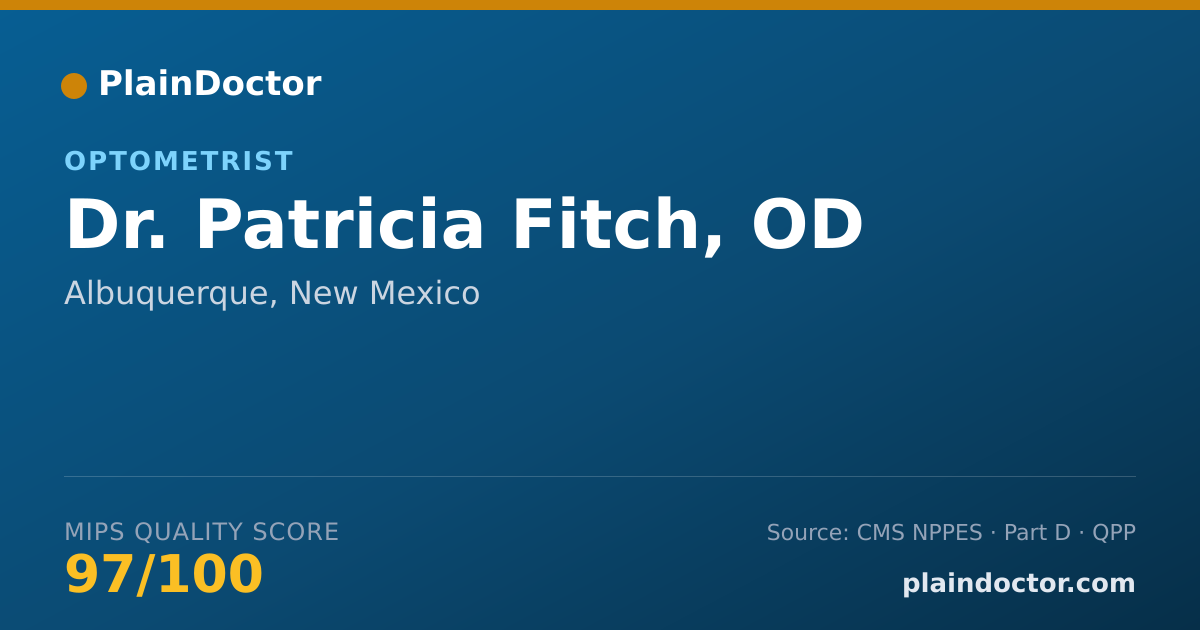 Shareable card for Patricia Fitch, OD - Optometrist, Albuquerque, NM