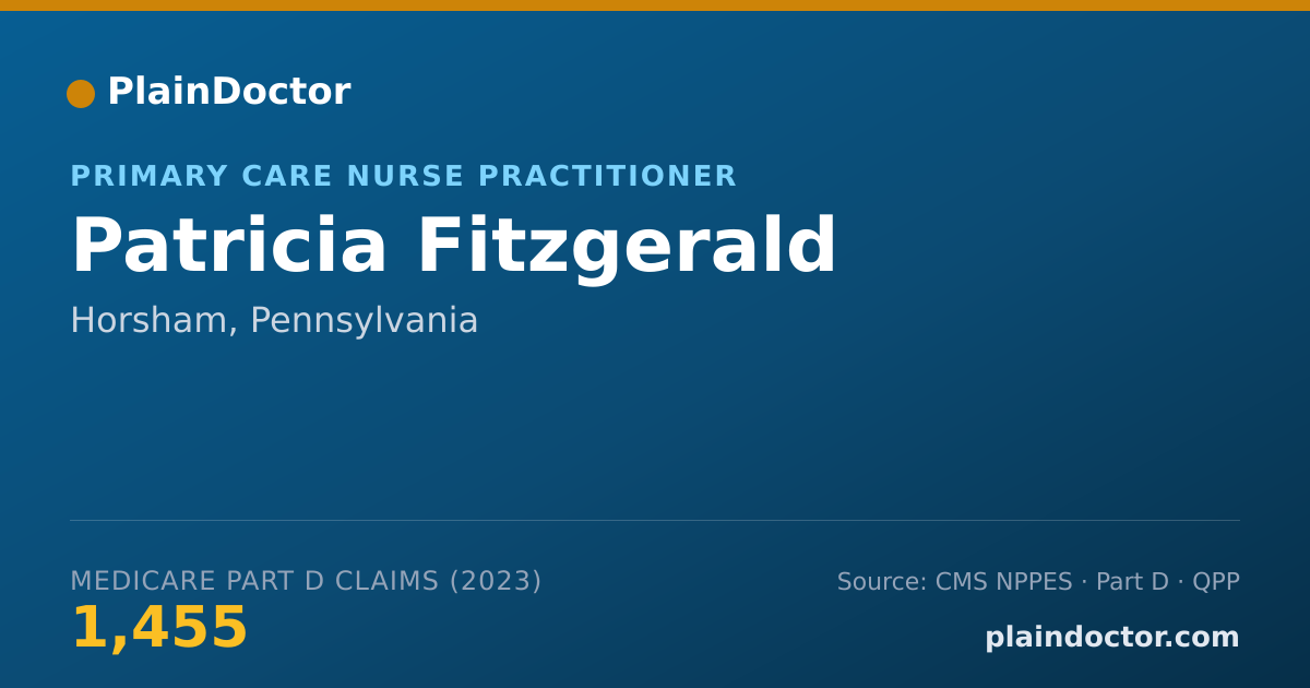 Shareable card for Patricia Fitzgerald - Primary Care Nurse Practitioner, Horsham, PA