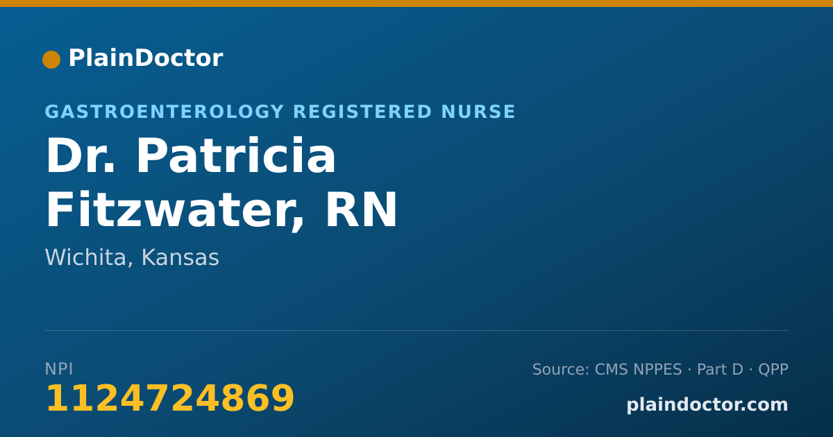 Shareable card for Patricia Fitzwater, RN - Gastroenterology Registered Nurse, Wichita, KS