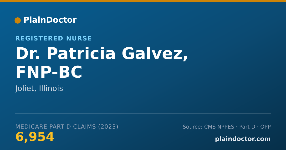 Shareable card for Patricia Galvez, FNP-BC - Registered Nurse, Joliet, IL