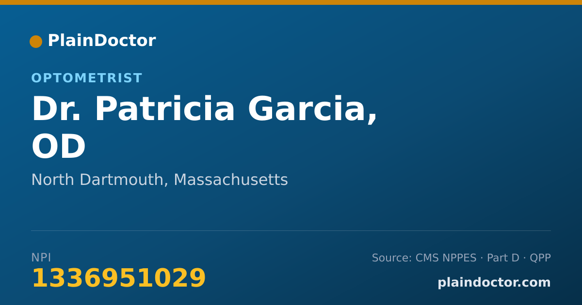 Shareable card for Patricia Garcia, OD - Optometrist, North Dartmouth, MA