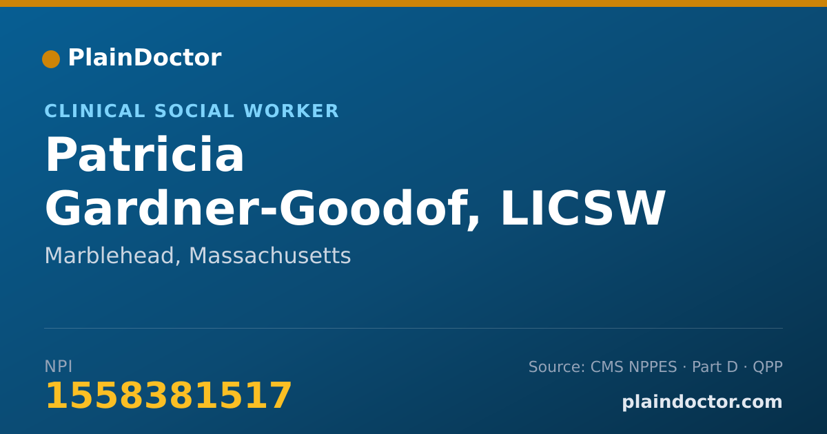 Shareable card for Patricia Gardner-Goodof, LICSW - Clinical Social Worker, Marblehead, MA