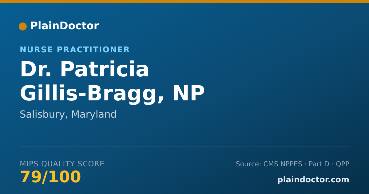 Shareable card for Patricia Gillis-Bragg, NP - Nurse Practitioner, Salisbury, MD