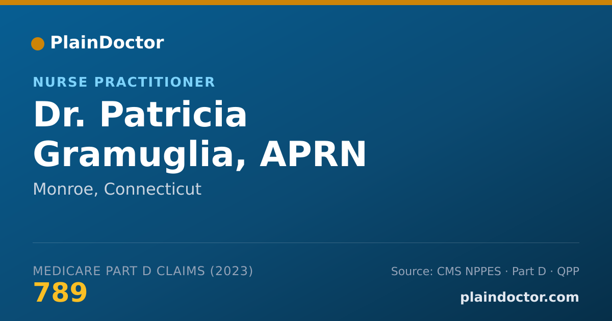 Shareable card for Patricia Gramuglia, APRN - Nurse Practitioner, Monroe, CT