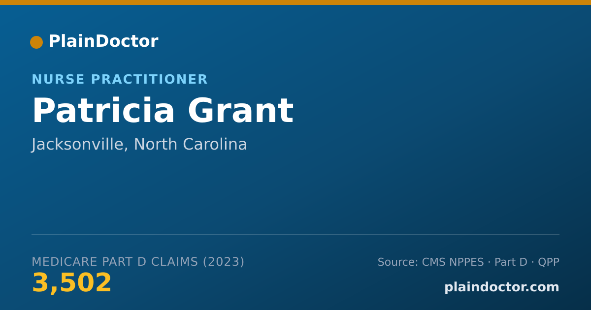 Shareable card for Patricia Grant - Nurse Practitioner, Jacksonville, NC
