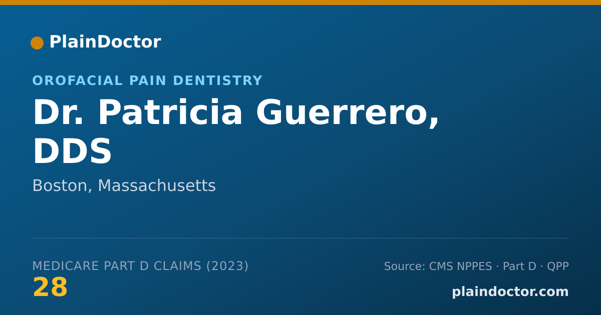 Shareable card for Patricia Guerrero, DDS - Orofacial Pain Dentistry, Boston, MA