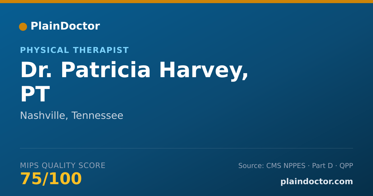 Shareable card for Patricia Harvey, PT - Physical Therapist, Nashville, TN