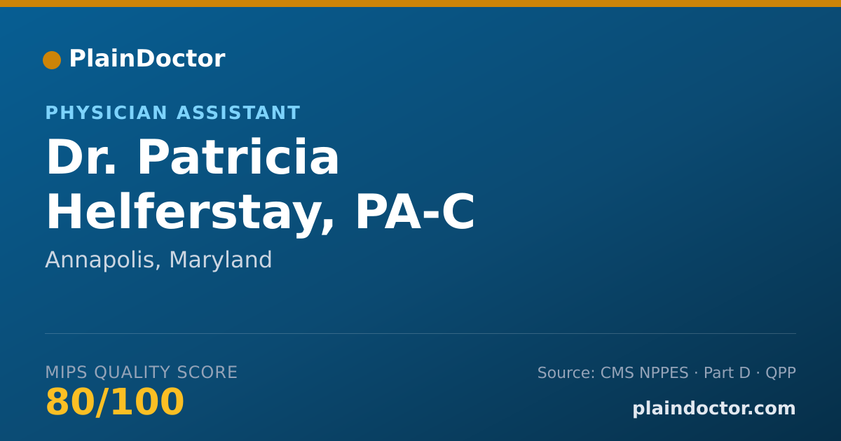 Shareable card for Patricia Helferstay, PA-C - Physician Assistant, Annapolis, MD