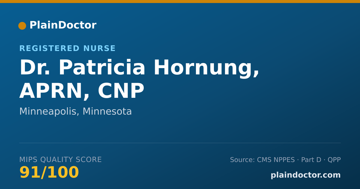 Shareable card for Patricia Hornung, APRN, CNP - Registered Nurse, Minneapolis, MN