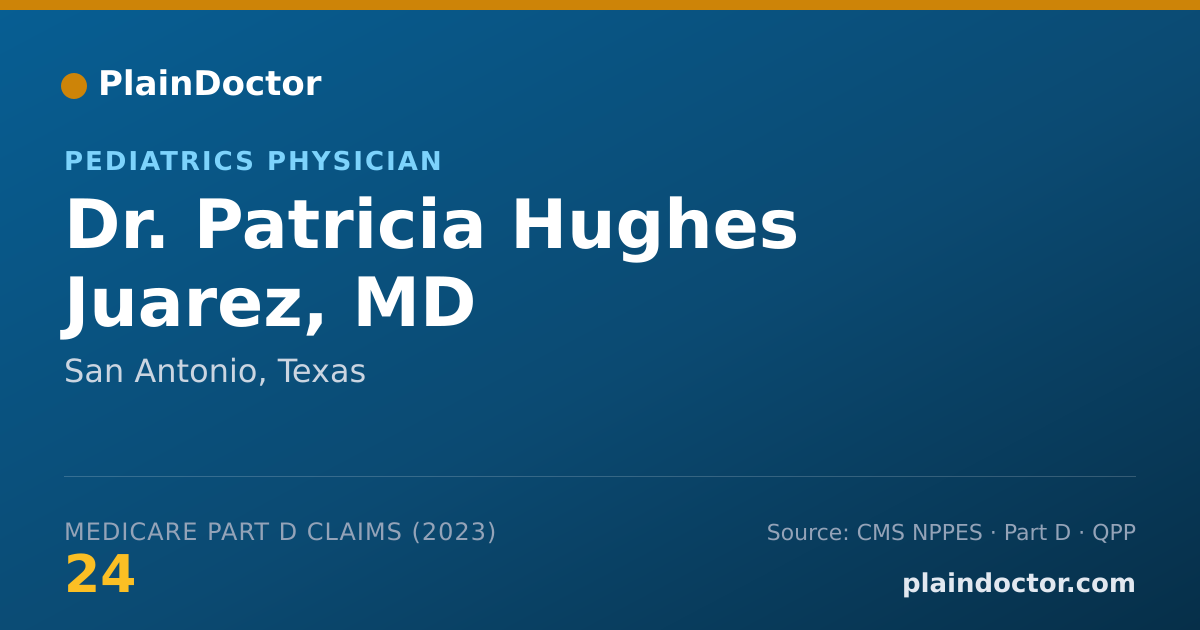 Shareable card for Patricia Hughes Juarez, MD - Pediatrics Physician, San Antonio, TX