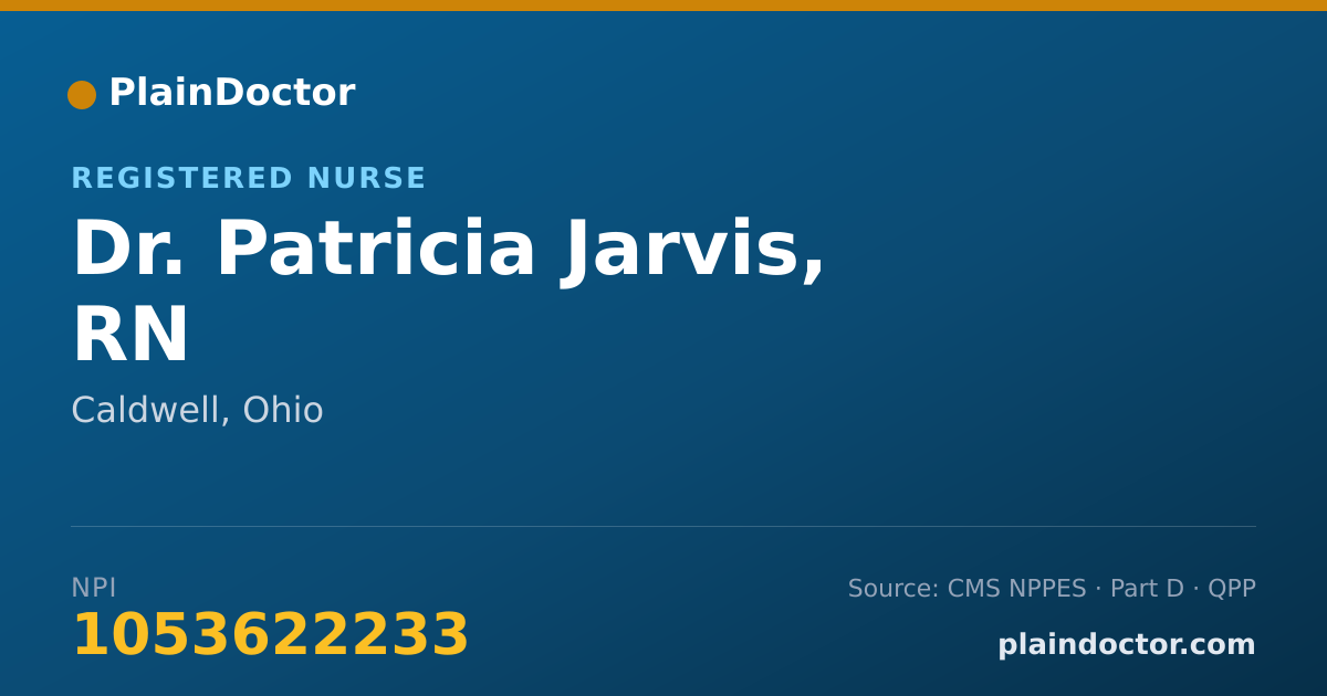 Shareable card for Patricia Jarvis, RN - Registered Nurse, Caldwell, OH