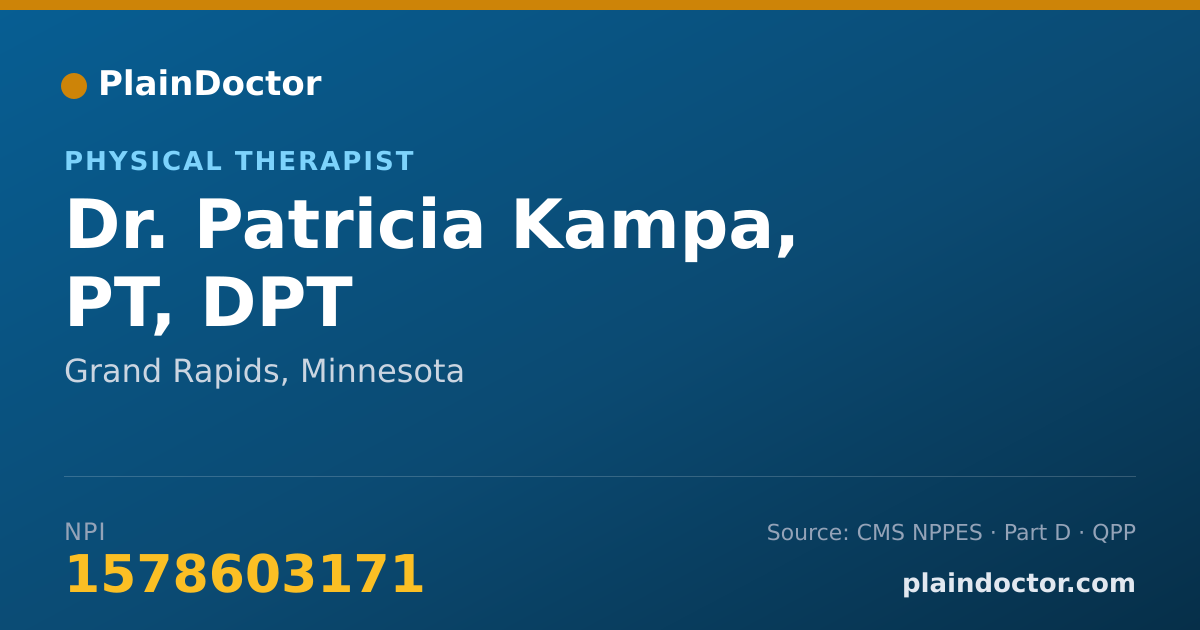 Shareable card for Patricia Kampa, PT, DPT - Physical Therapist, Grand Rapids, MN
