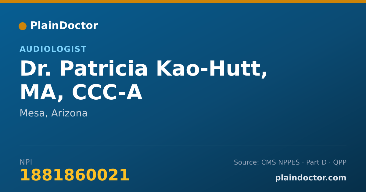 Shareable card for Patricia Kao-Hutt, MA, CCC-A - Audiologist, Mesa, AZ