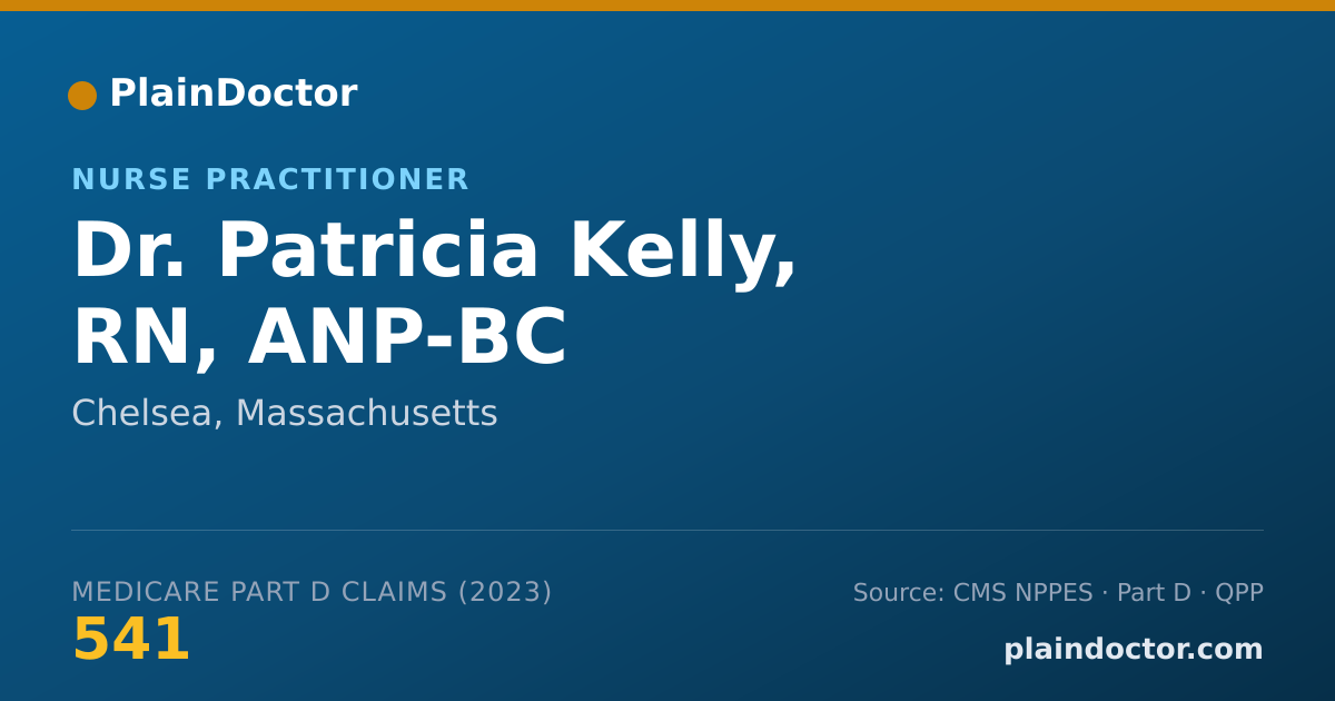 Shareable card for Patricia Kelly, RN,  ANP-BC - Nurse Practitioner, Chelsea, MA