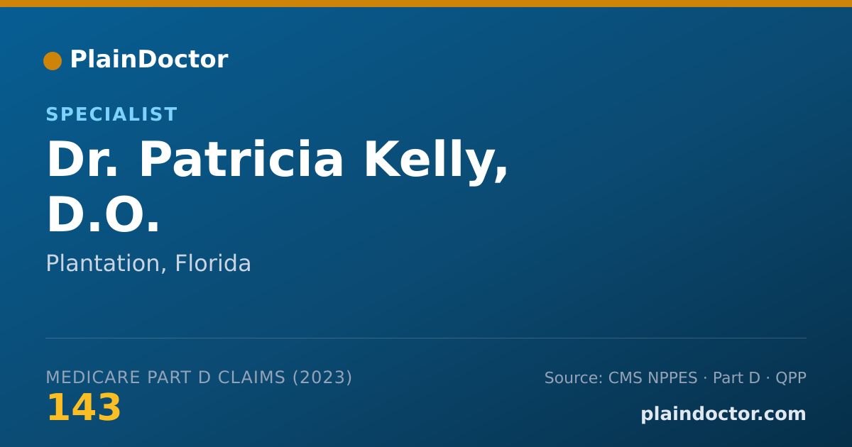 Shareable card for Patricia Kelly, D.O. - Specialist, Plantation, FL