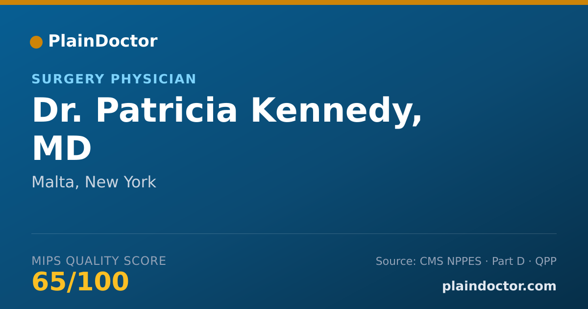 Shareable card for Patricia Kennedy, MD - Surgery Physician, Malta, NY