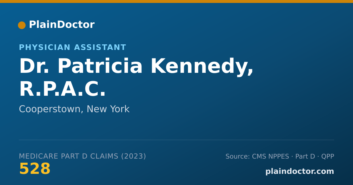 Shareable card for Patricia Kennedy, R.P.A.C. - Physician Assistant, Cooperstown, NY
