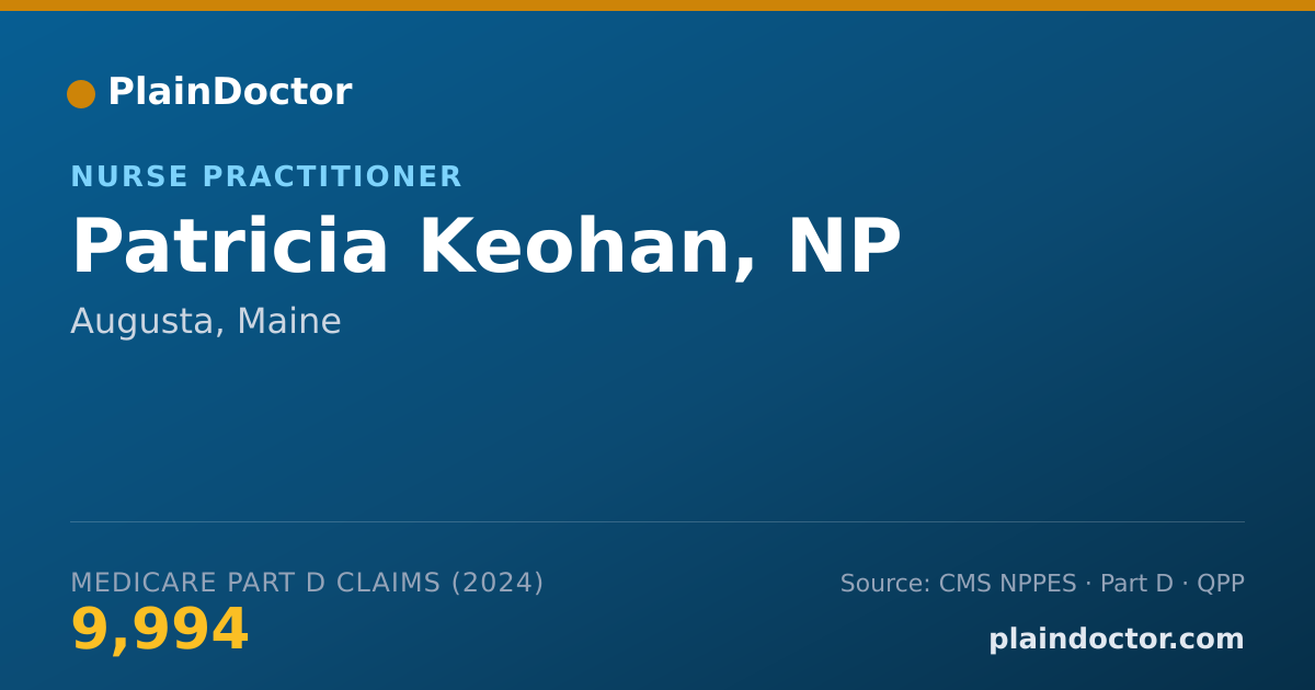 Shareable card for Patricia Keohan, NP - Nurse Practitioner, Augusta, ME