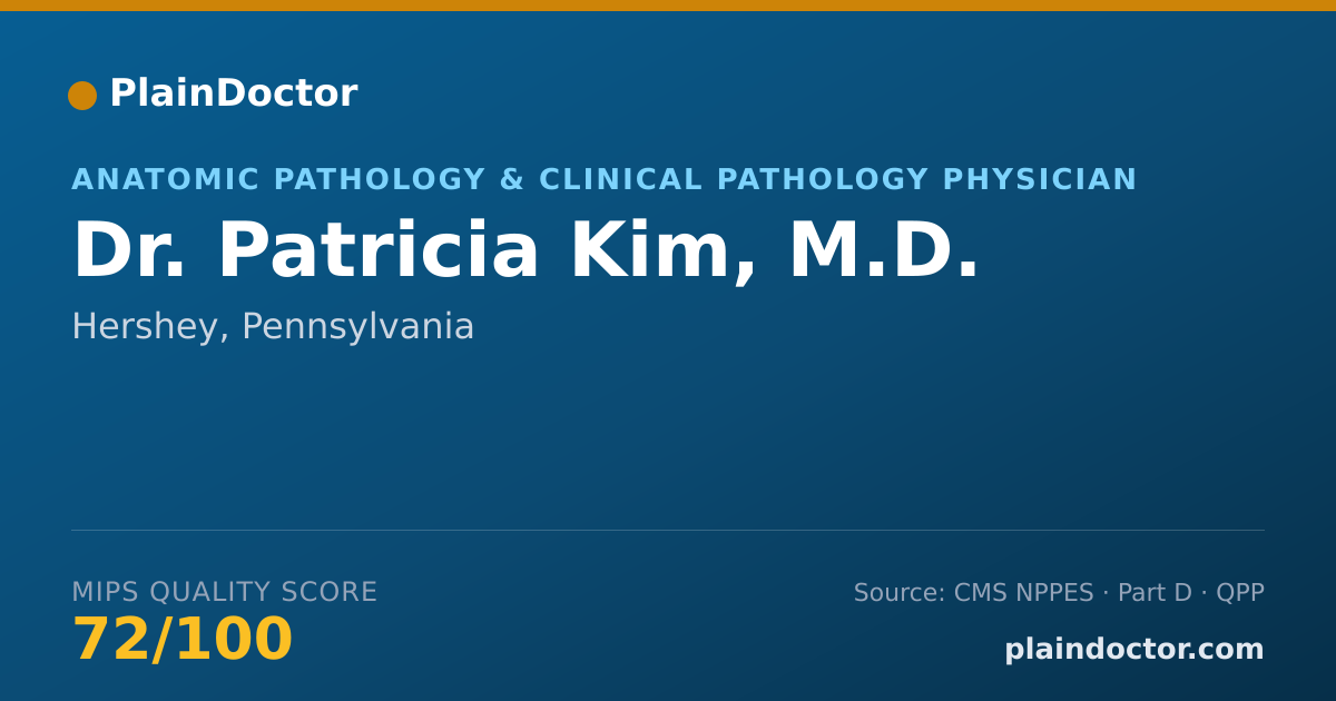 Shareable card for Patricia Kim, M.D. - Anatomic Pathology & Clinical Pathology Physician, Hershey, PA
