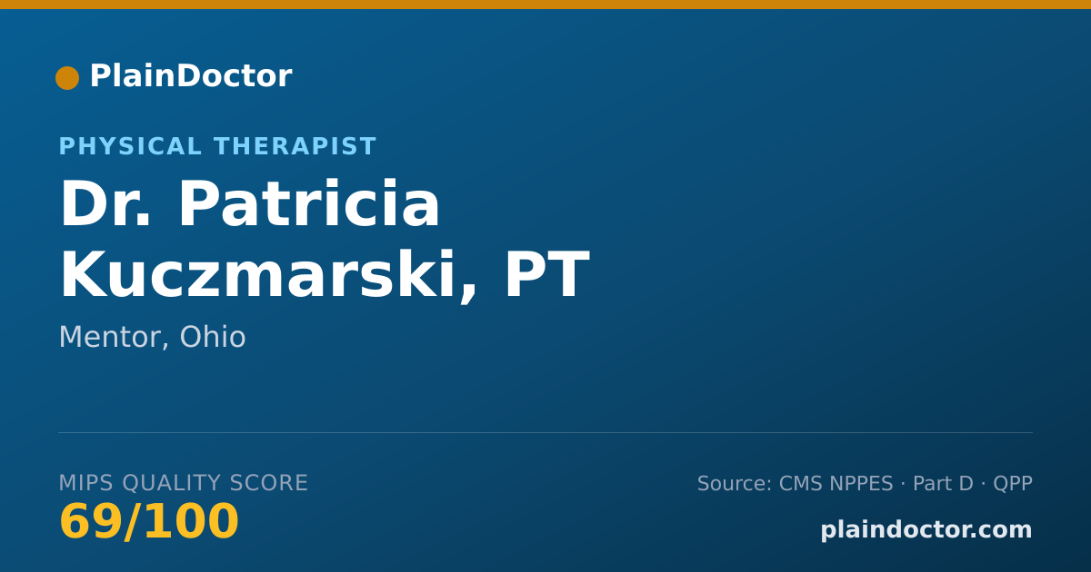 Shareable card for Patricia Kuczmarski, PT - Physical Therapist, Mentor, OH