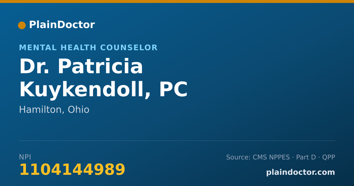 Shareable card for Patricia Kuykendoll, PC - Mental Health Counselor, Hamilton, OH