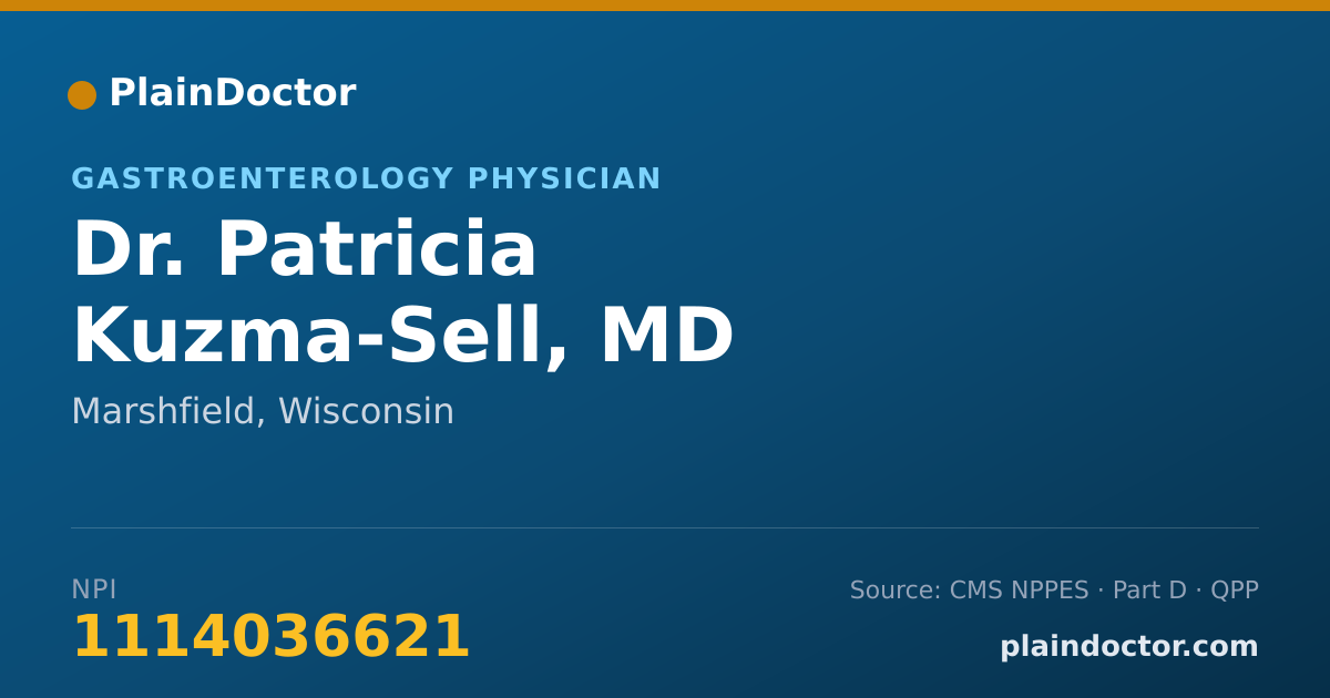 Shareable card for Patricia Kuzma-Sell, MD - Gastroenterology Physician, Marshfield, WI