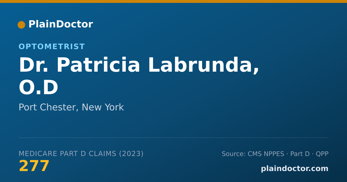 Shareable card for Patricia Labrunda, O.D - Optometrist, Port Chester, NY