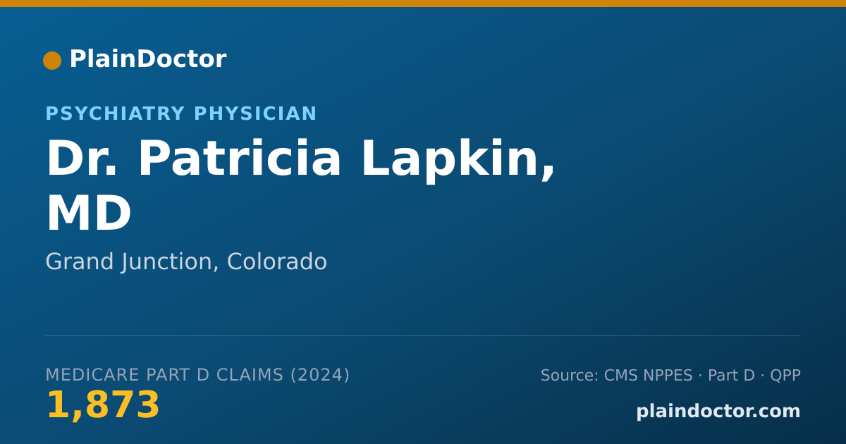 Shareable card for Patricia Lapkin, MD - Geriatric Psychiatry Physician, Grand Junction, CO