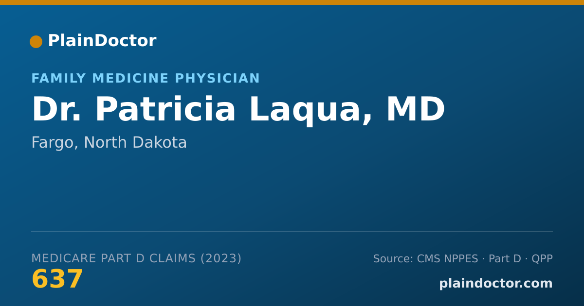 Shareable card for Patricia Laqua, MD - Family Medicine Physician, Fargo, ND