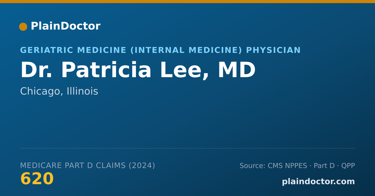 Shareable card for Patricia Lee, MD - Geriatric Medicine (Internal Medicine) Physician, Chicago, IL