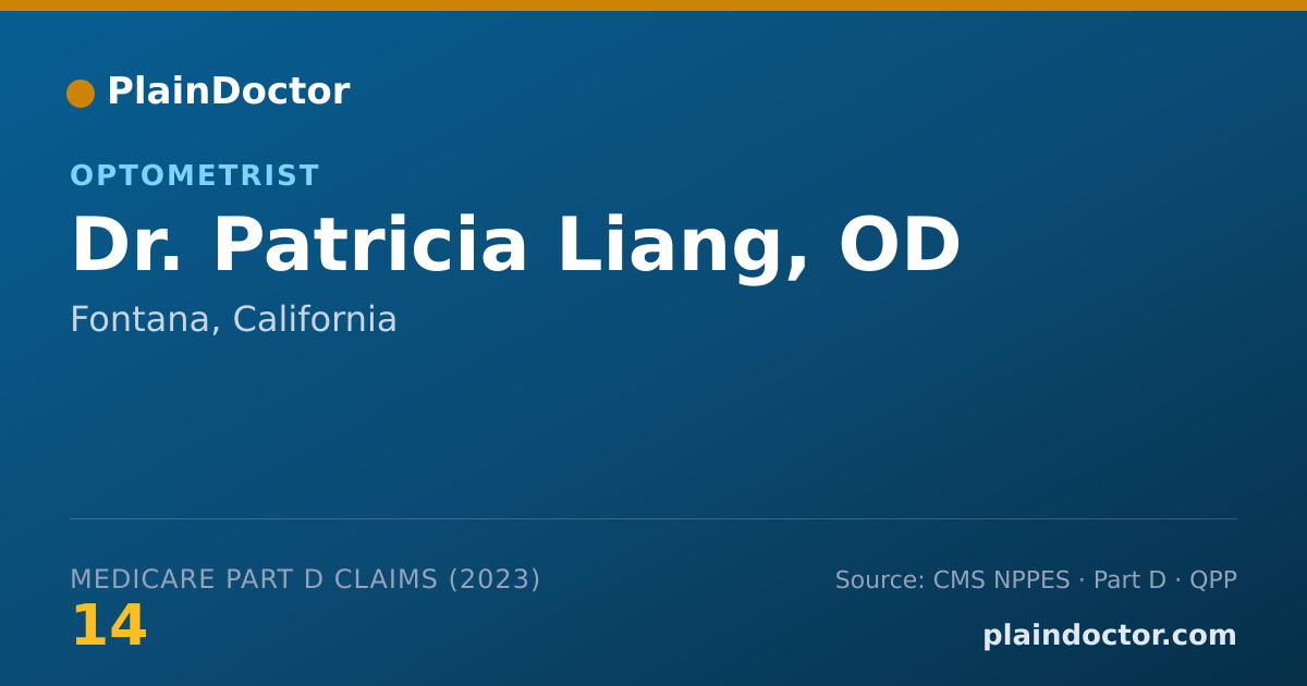 Shareable card for Patricia Liang, OD - Optometrist, Fontana, CA