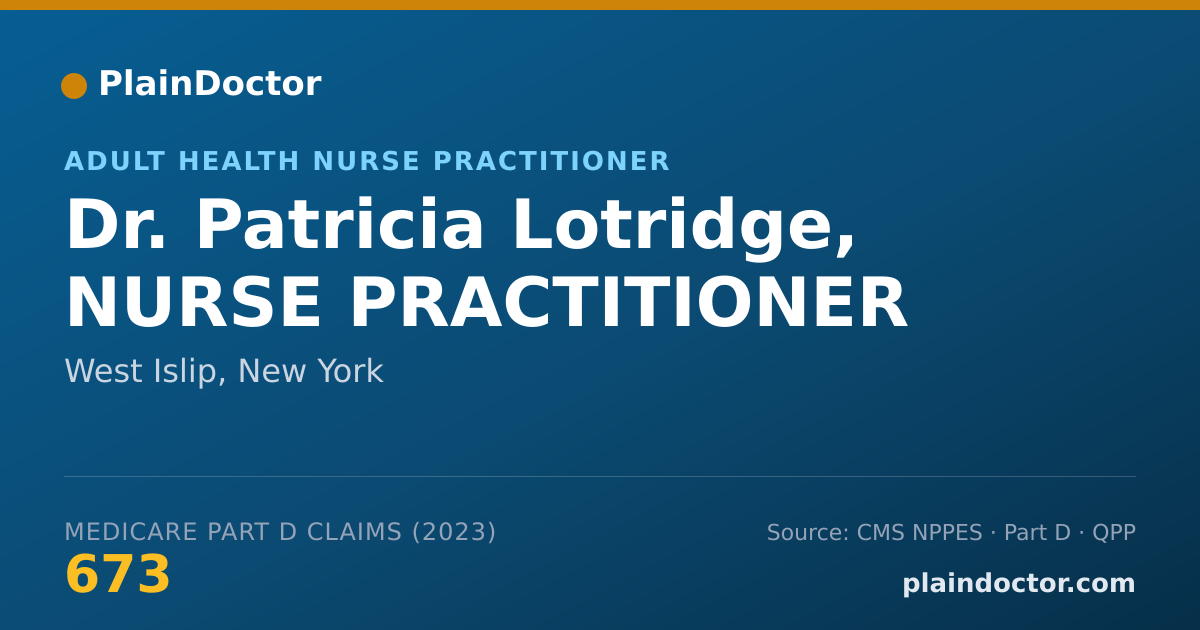 Shareable card for Patricia Lotridge, NURSE PRACTITIONER - Adult Health Nurse Practitioner, West Islip, NY