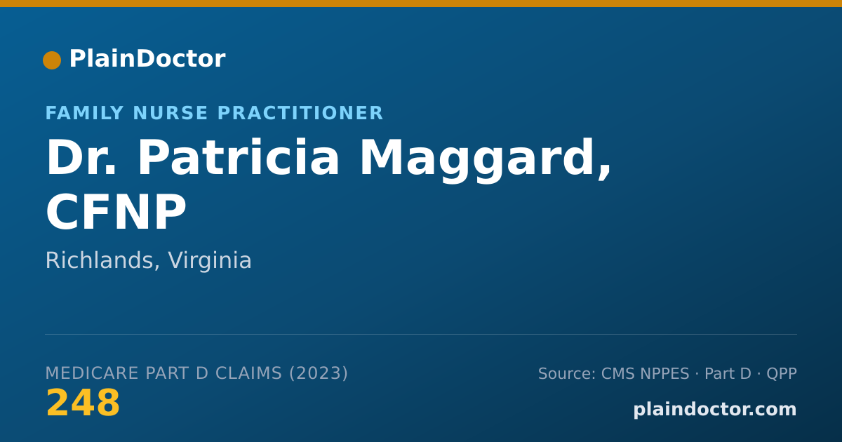 Shareable card for Patricia Maggard, CFNP - Family Nurse Practitioner, Richlands, VA