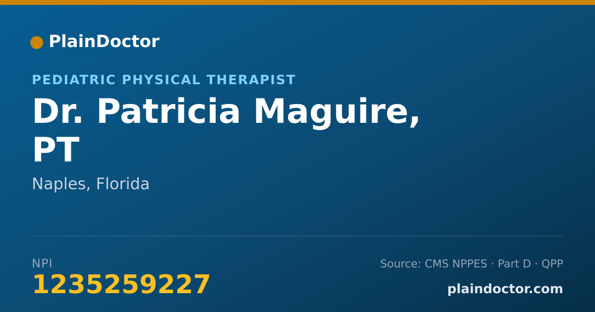 Shareable card for Patricia Maguire, PT - Pediatric Physical Therapist, Naples, FL