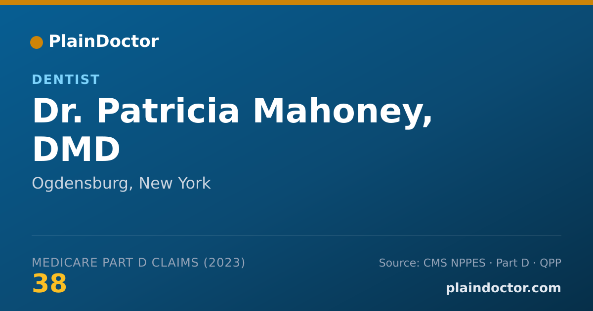 Shareable card for Patricia Mahoney, DMD - Dentist, Ogdensburg, NY