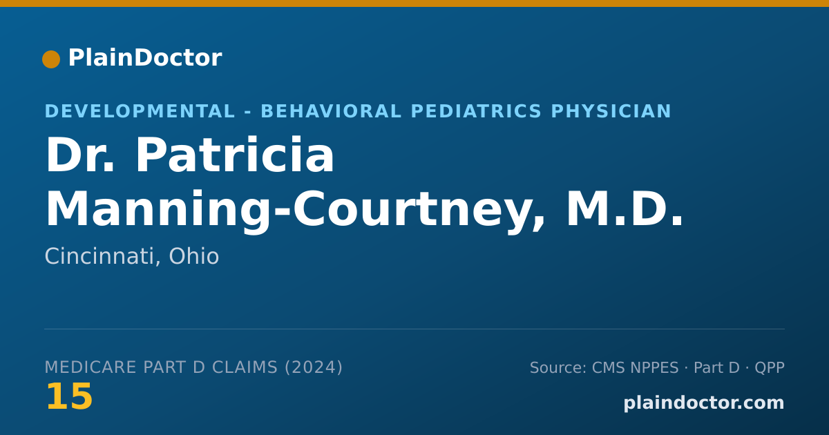 Shareable card for Patricia Manning-Courtney, M.D. - Developmental - Behavioral Pediatrics Physician, Cincinnati, OH