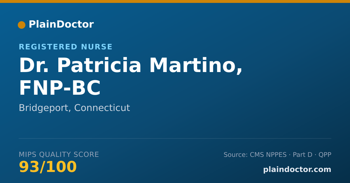 Shareable card for Patricia Martino, FNP-BC - Registered Nurse, Bridgeport, CT