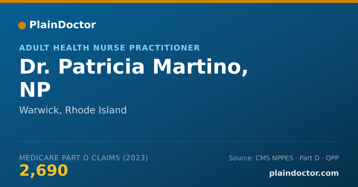 Shareable card for Patricia Martino, NP - Adult Health Nurse Practitioner, Warwick, RI