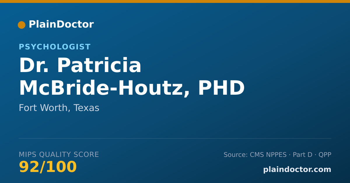 Shareable card for Patricia McBride-Houtz, PHD - Psychologist, Fort Worth, TX