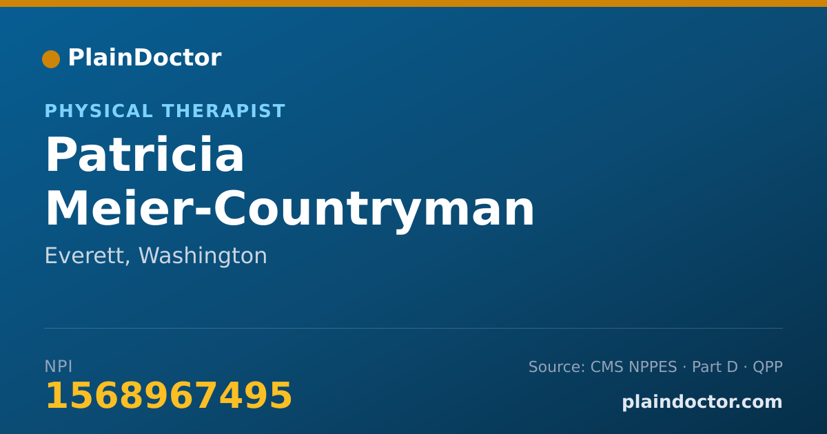 Shareable card for Patricia Meier-Countryman - Physical Therapist, Everett, WA
