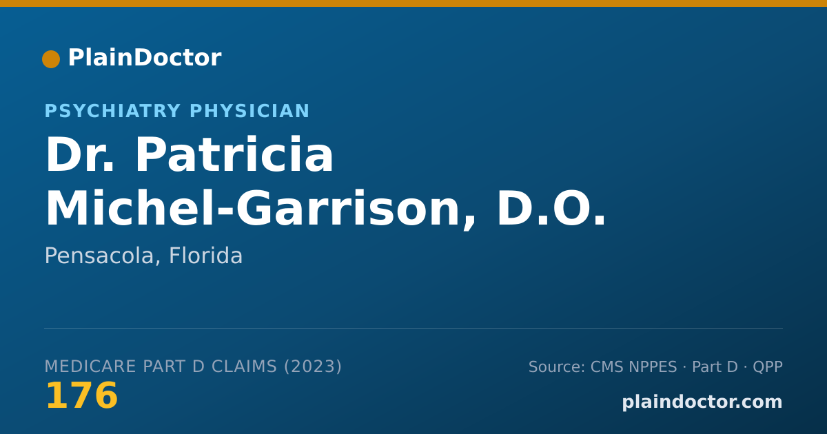 Shareable card for Patricia Michel-Garrison, D.O. - Psychiatry Physician, Pensacola, FL