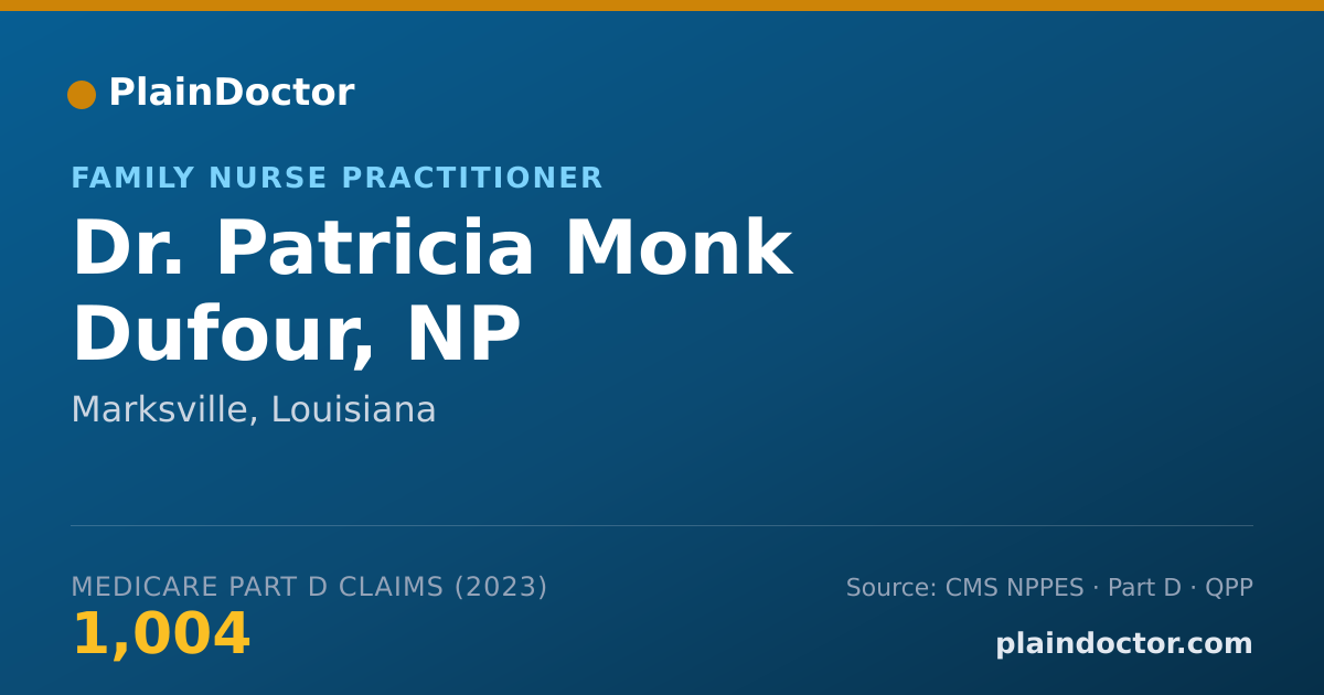 Shareable card for Patricia Monk Dufour, NP - Family Nurse Practitioner, Marksville, LA