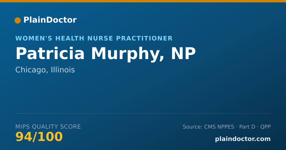 Shareable card for Patricia Murphy, NP - Women's Health Nurse Practitioner, Chicago, IL