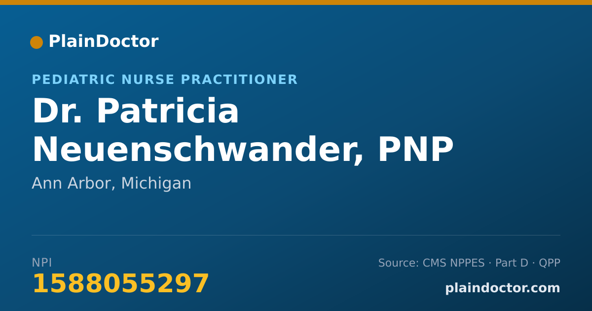 Shareable card for Patricia Neuenschwander, PNP - Pediatric Nurse Practitioner, Ann Arbor, MI
