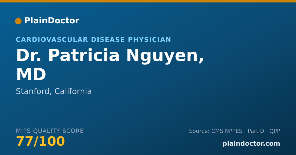 Shareable card for Patricia Nguyen, MD - Cardiovascular Disease Physician, Stanford, CA