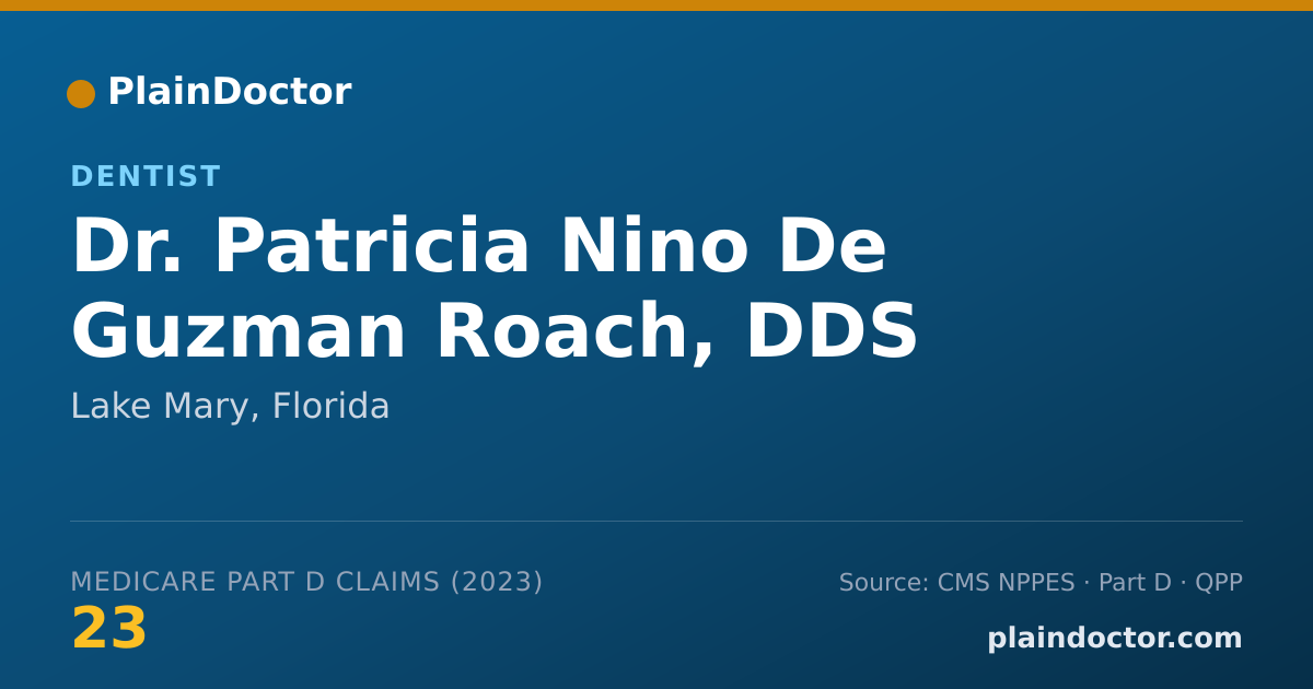 Shareable card for Patricia Nino De Guzman Roach, DDS - Dentist, Lake Mary, FL