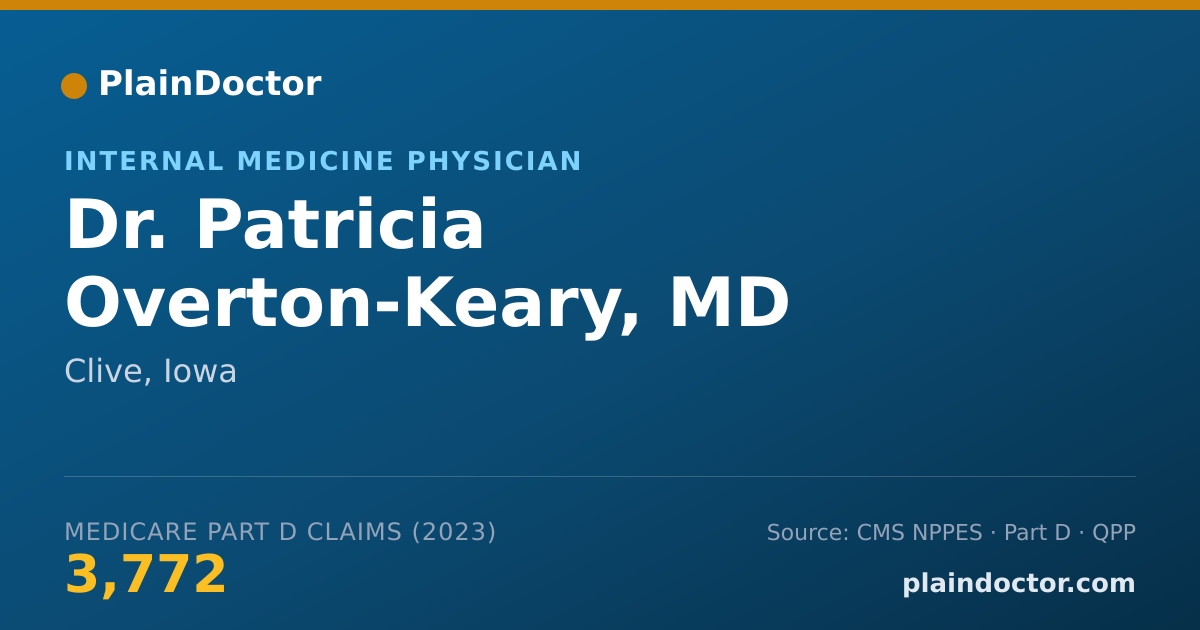 Shareable card for Patricia Overton-Keary, MD - Internal Medicine Physician, Clive, IA